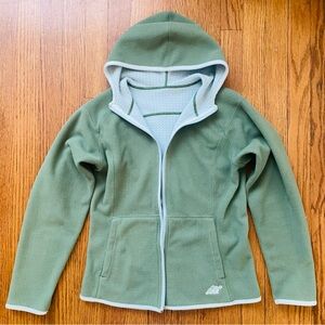 Eastern Mountain Sports Lightweight Reversible Hooded Fleece Jacket with Pockets